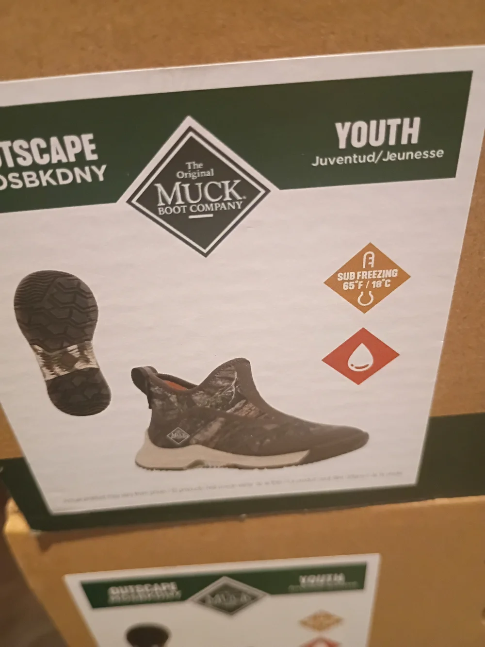 Muck Boot Company Kids' Grey Camo Rain & Snow Boot